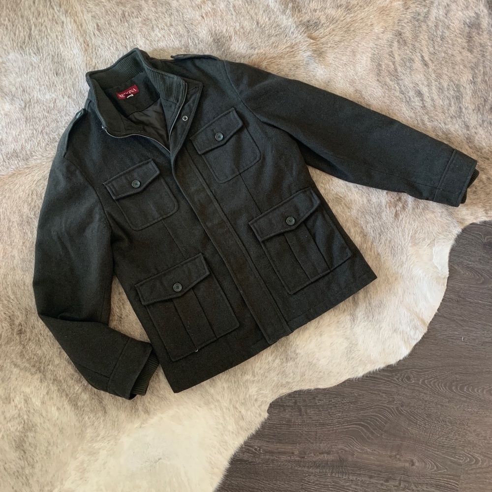 Olive Peacoat Jacket